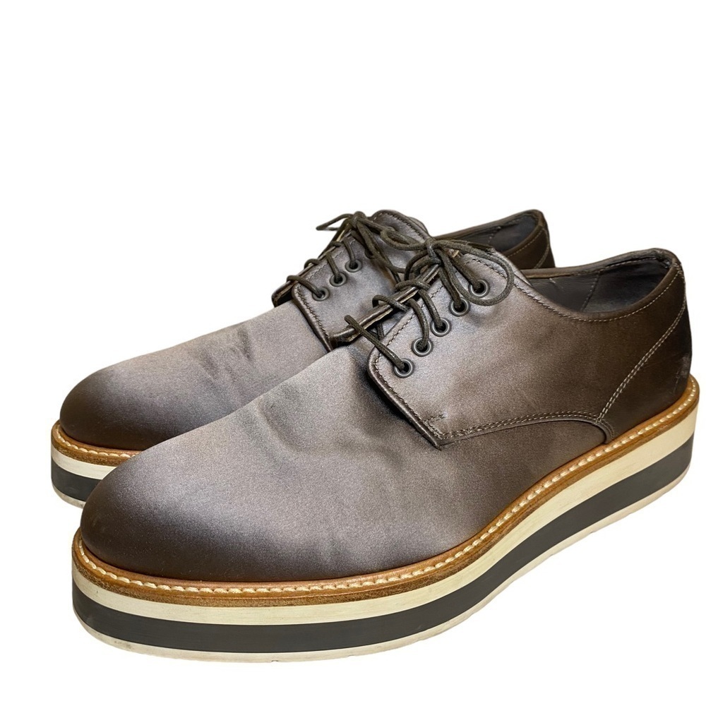 Vince. Gray Satin Creeper Platform Lace Up Oxford size 8M